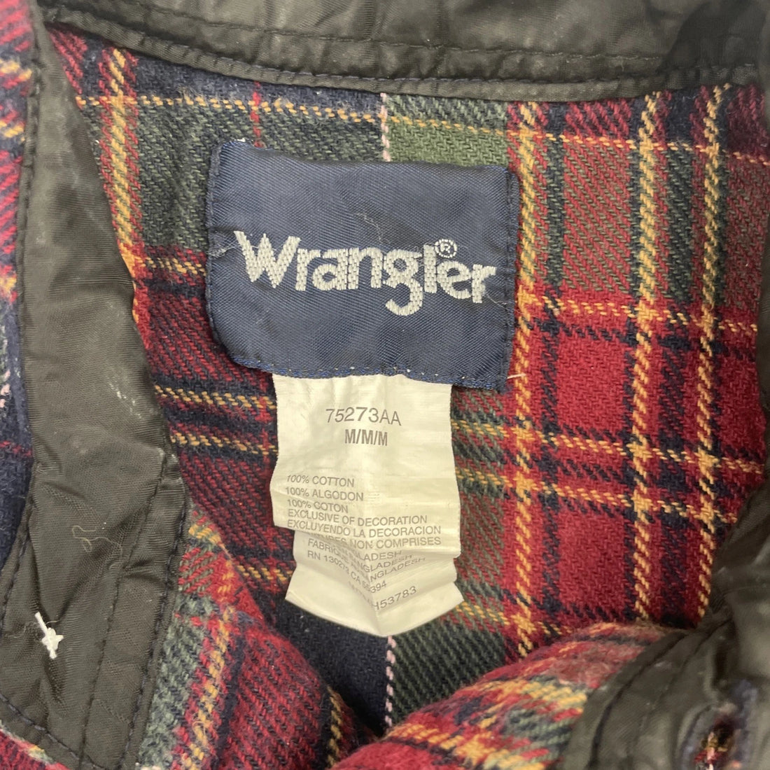 Vintage Wrangler Western Pearl Snap Shirt Size Medium Plaid