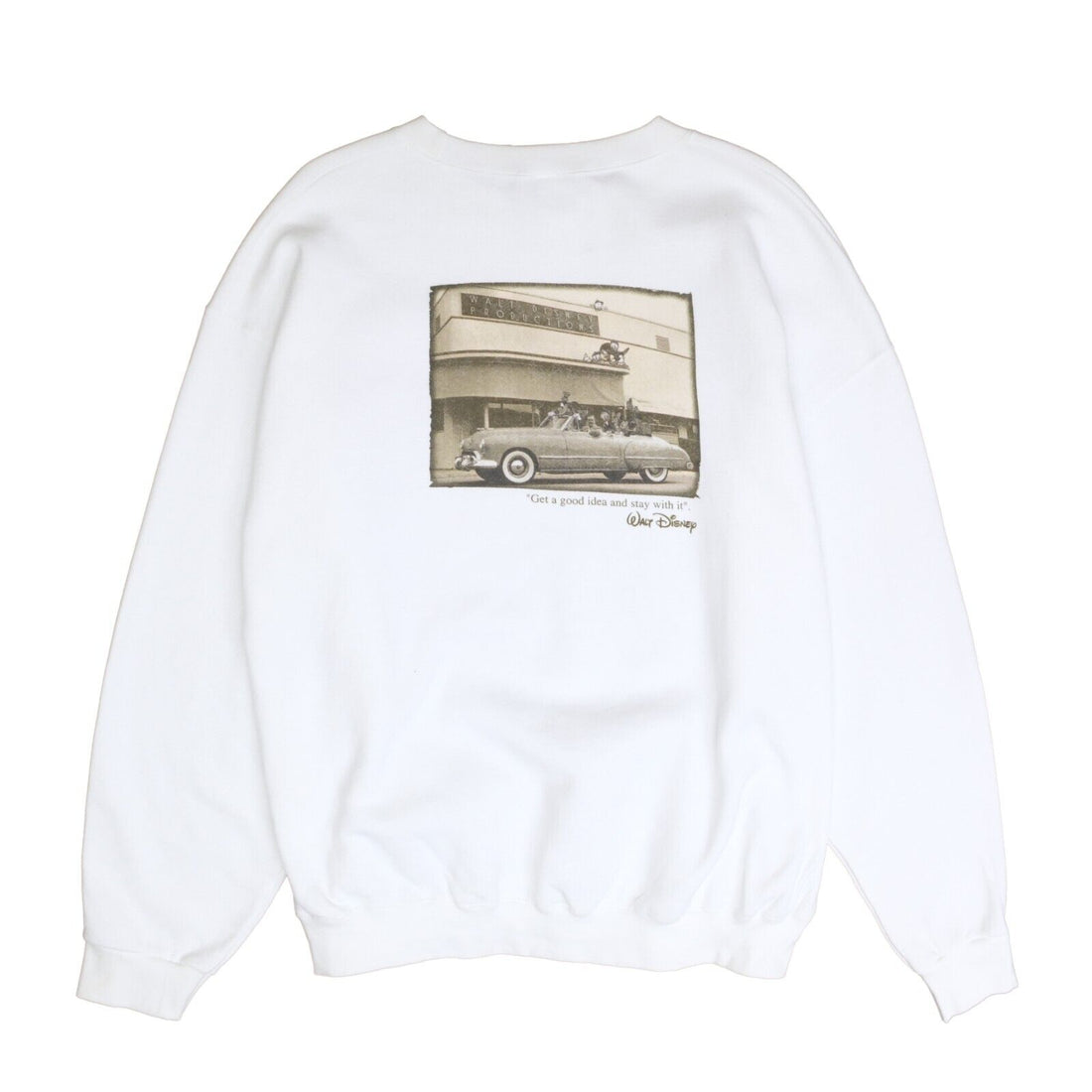 Vintage Walt Disney Sweatshirt Crewneck Size 2XL White 90s