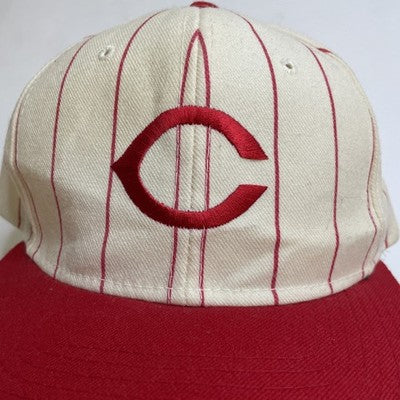 Vintage Cincinnati Reds Wool American Needle Snapback Hat Cap Pinstripe MLB