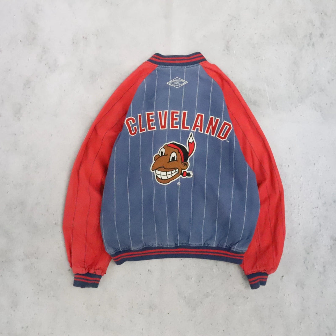 Vintage Cleveland Indians Mirage Jacket Size Medium Reversible MLB