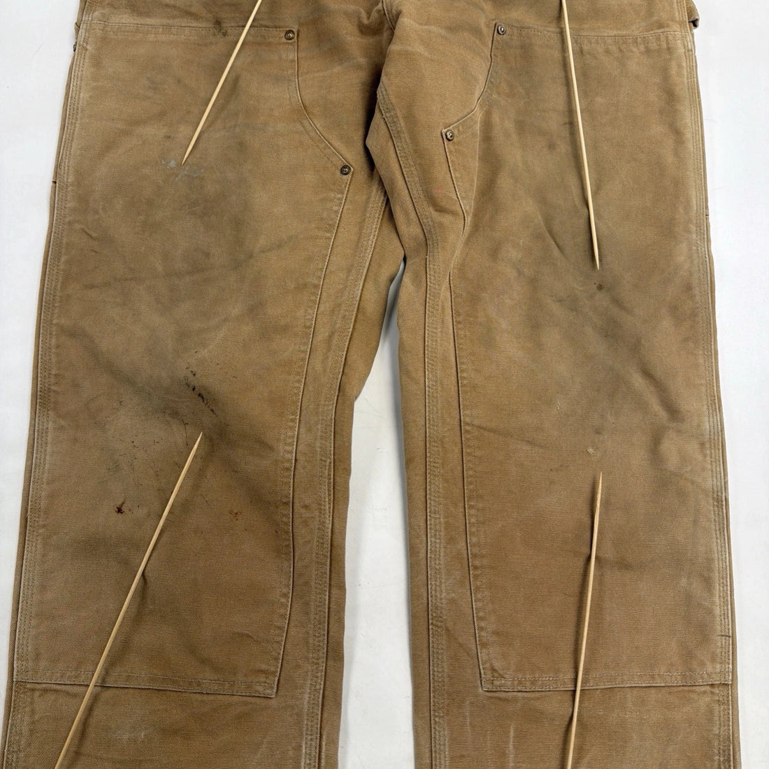 Carhartt Canvas Carpenter Double Knee Work Pants Size 36 X 34 Brown