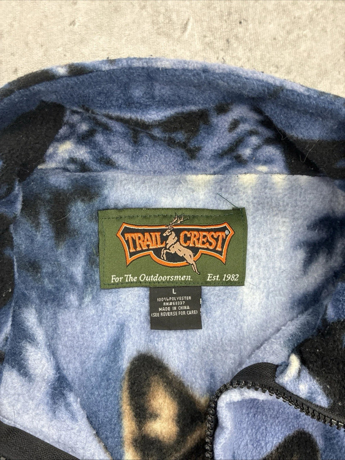 Vintage Wolf Winter Fleece Jacket Size Large