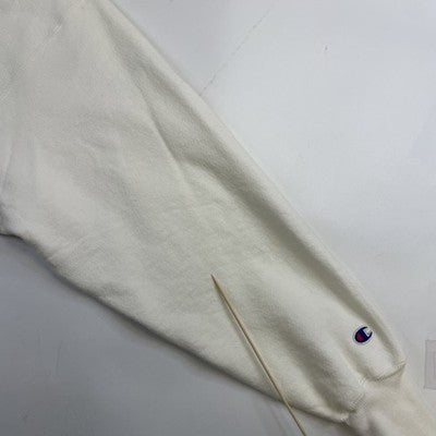 Vintage Blank Champion Reverse Weave Sweatshirt Size Large White 90s