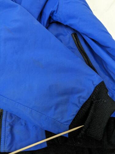 Vintage LL Bean Warm Up Bomber Jacket Size Medium Blue Fleece Lined