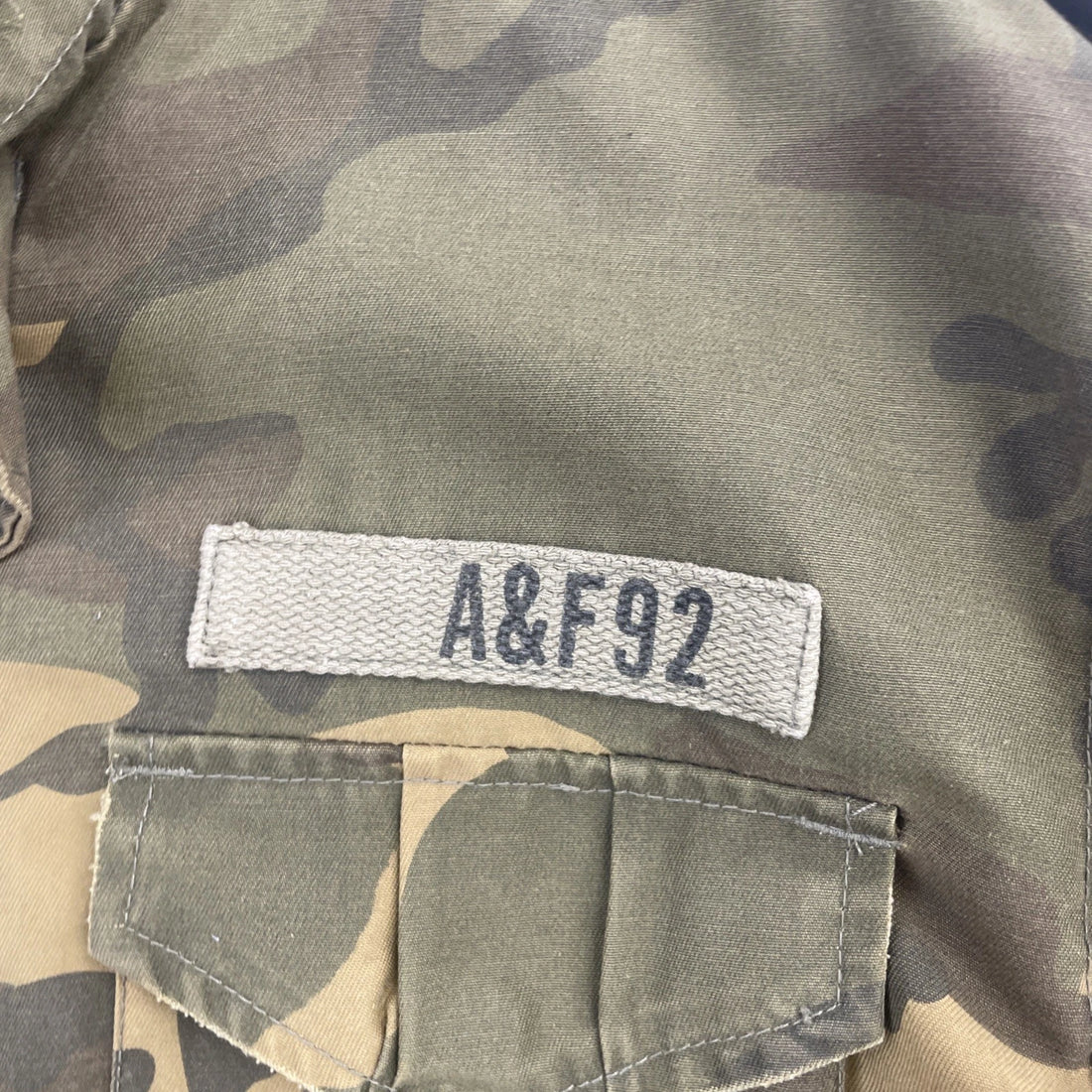 Abercrombie & Fitch AF92 Camo Military Field Jacket Size Large