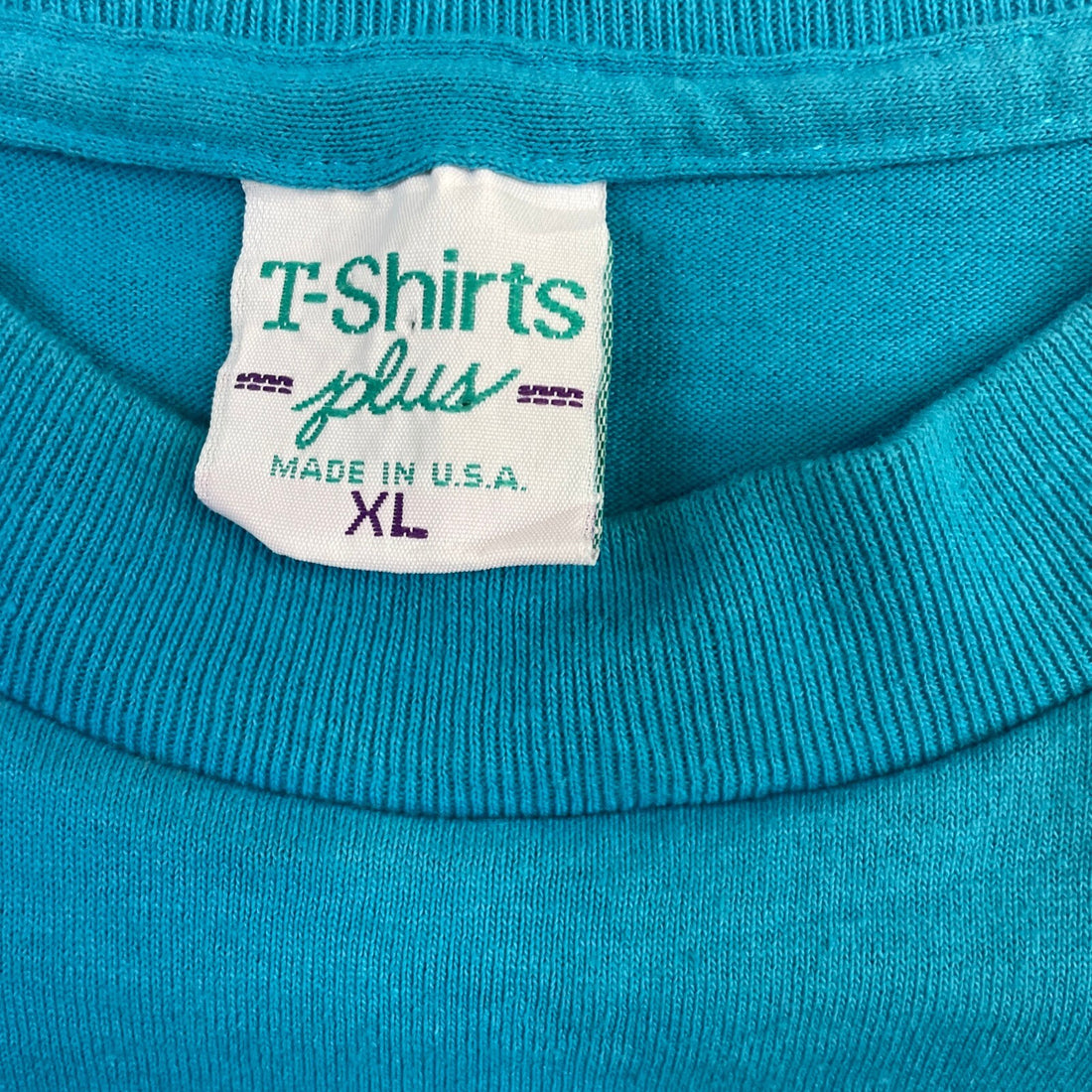 Vintage White Tiger T-Shirt Size XL Teal Nature 90s