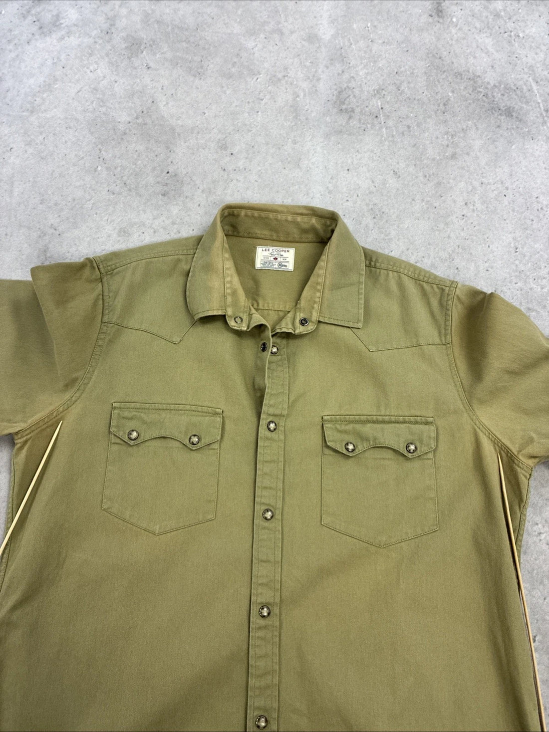 Lee Cooper Western Pearl Snap Shirt Size Large