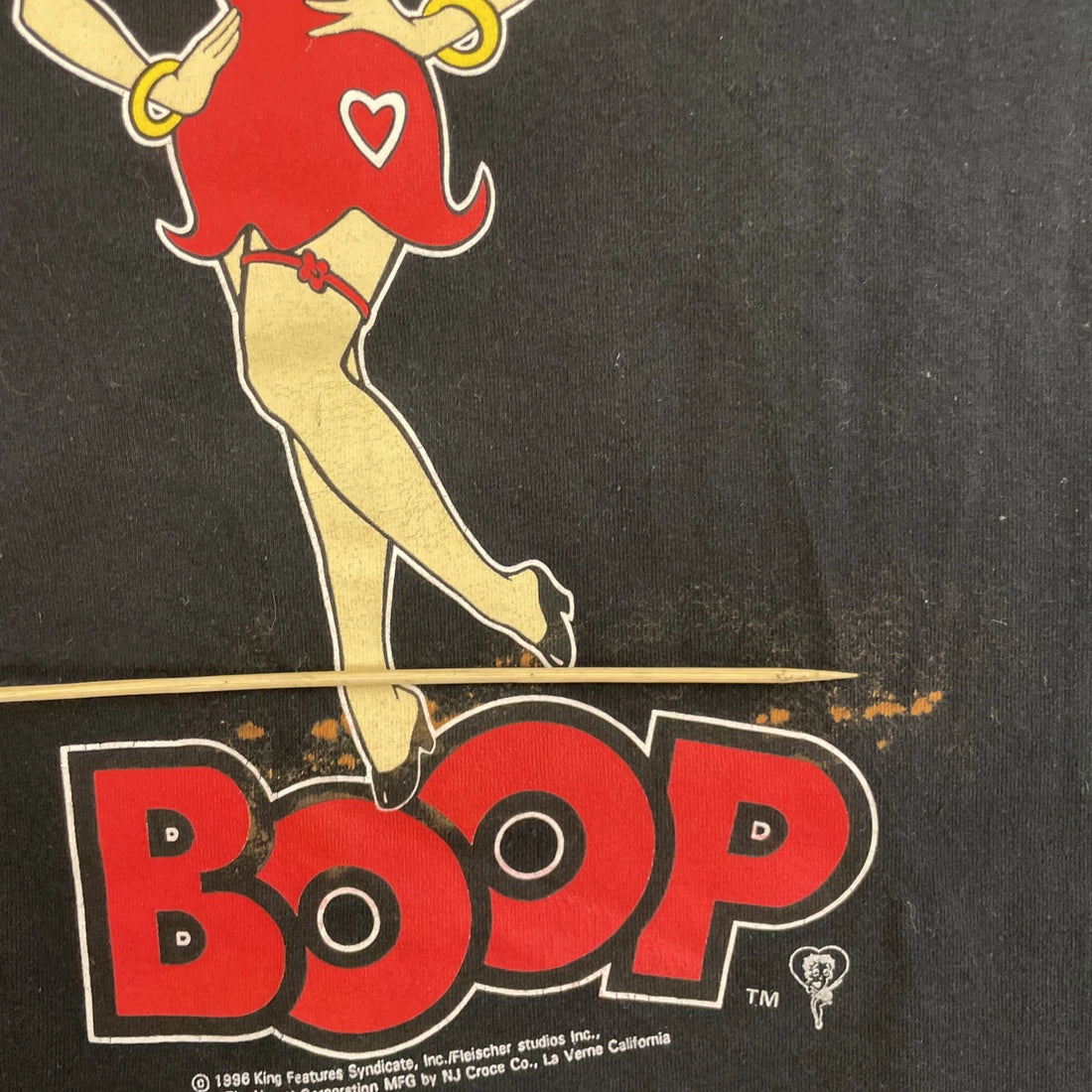 Vintage Betty Boop T-Shirt Size XL Double Sided 1996 90s