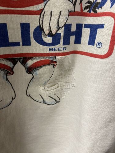 Vintage Bud Light Spud Beer Sweatshirt Crewneck Size Small White