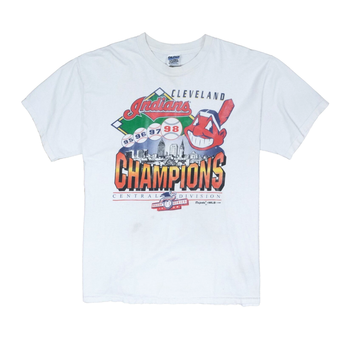 Vintage Cleveland Indians American League Champs T-Shirt Size XL