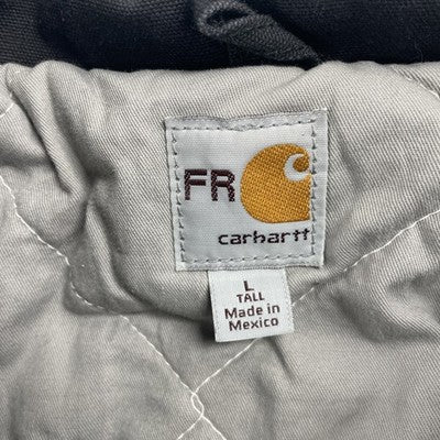 Carhartt Canvas FR Arctic Work Jacket Size Large Tall Black