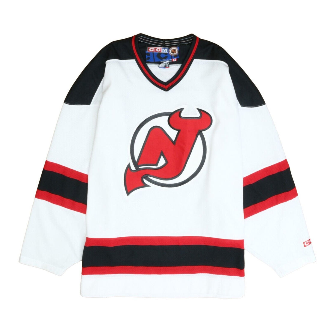90's New Jersey Devils CCM Double Sided NHL Jersey Size XL – Rare VNTG