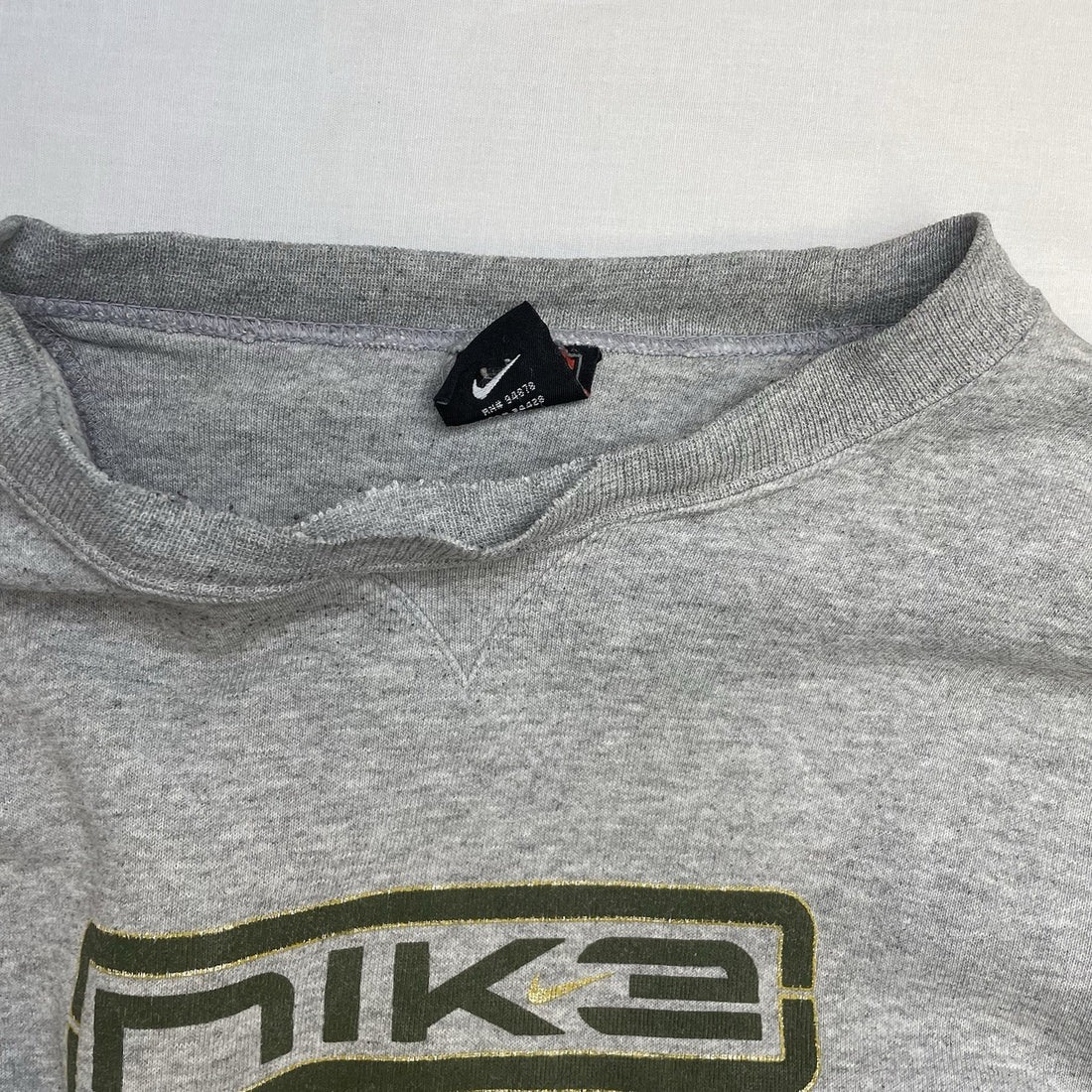 Vintage Nike Spell Out Crewneck Sweatshirt Size Large Gray