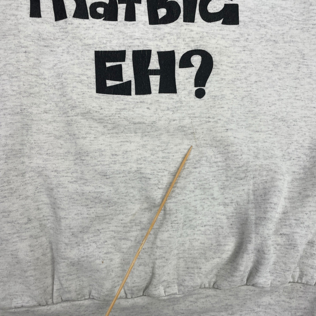 Vintage That Big Eh? Fish Sweatshirt Crewneck XL Spell Out Parody Humor 1993 90s