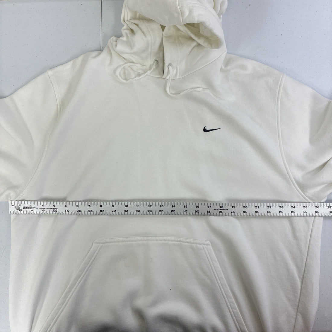 Vintage Nike Sweatshirt Hoodie Size 2XL White Embroidered Swoosh
