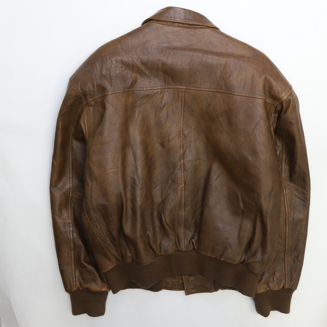 Vintage Pelle Studio Leather Bomber Jacket Size Medium Brown