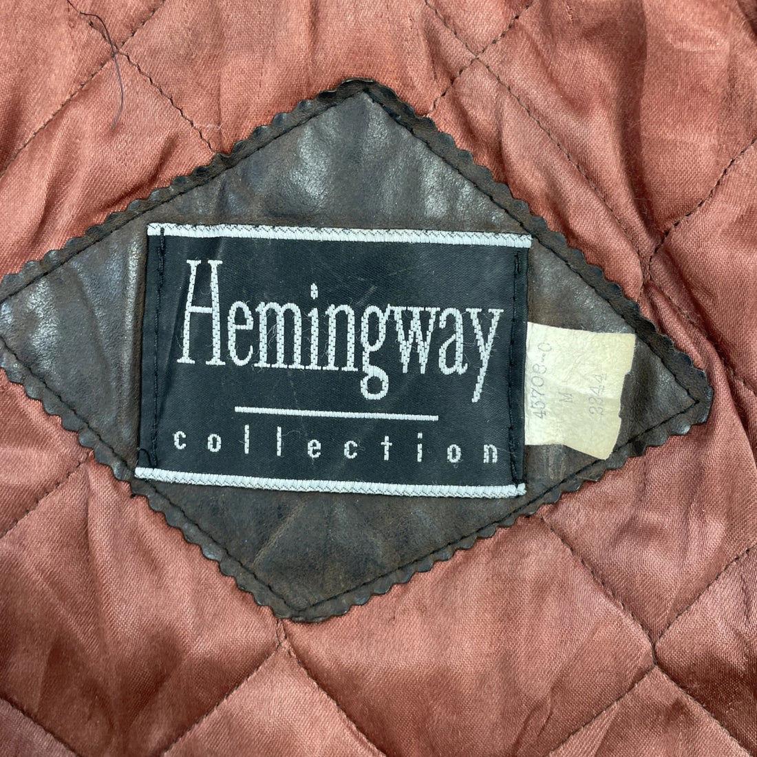 Vintage Hemingway Leather Wool Coat Jacket Size Medium Western Aztec