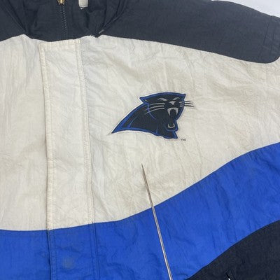 Vintage Carolina Panthers Apex One Puffer Jacket Size Large NFL