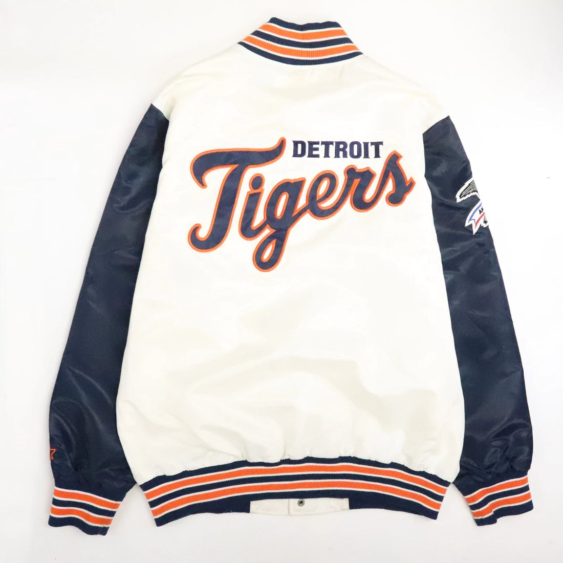 Detroit Tigers Starter Satin Bomber Jacket Size XL MLB
