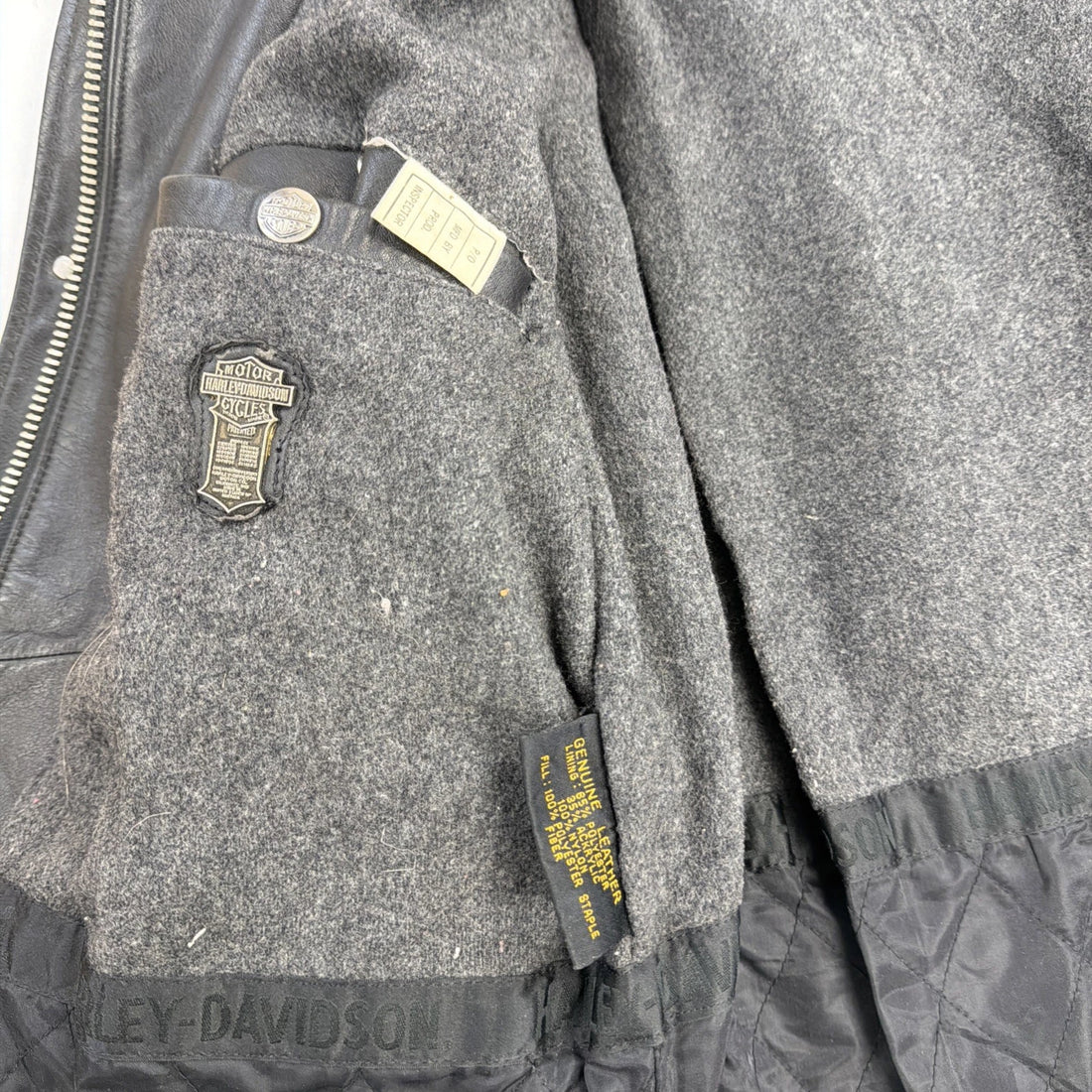 Harley Davidson Motorcycles Leather Coat Jacket Womens Size Medium Belted