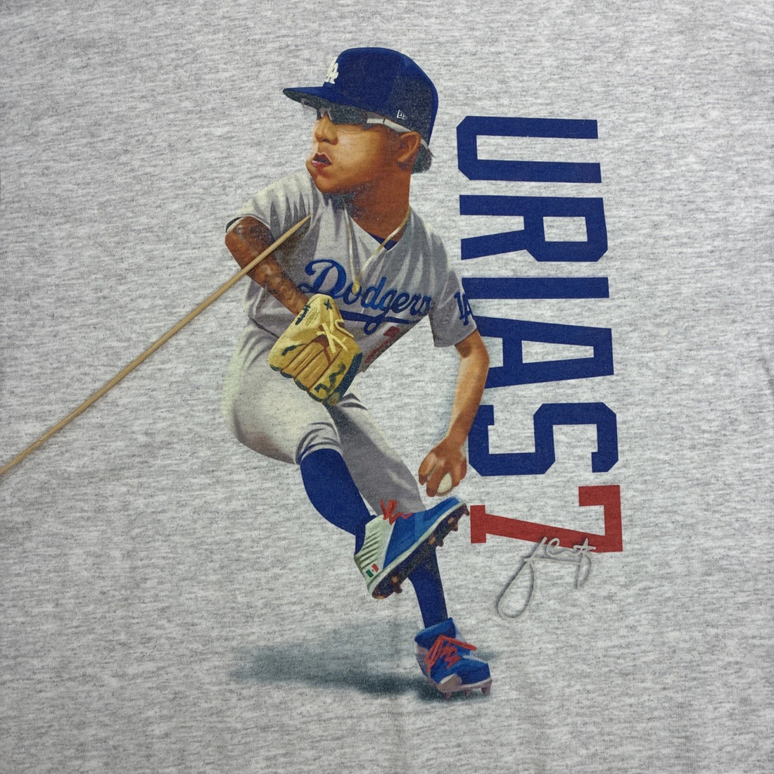 Vintage Los Angeles Dodgers Julio Urias T-Shirt Size Large MLB