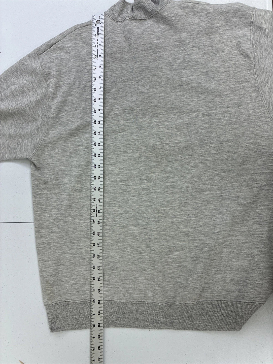 Vintage Champion Henley Button Up Sweatshirt Size XL Gray 80s
