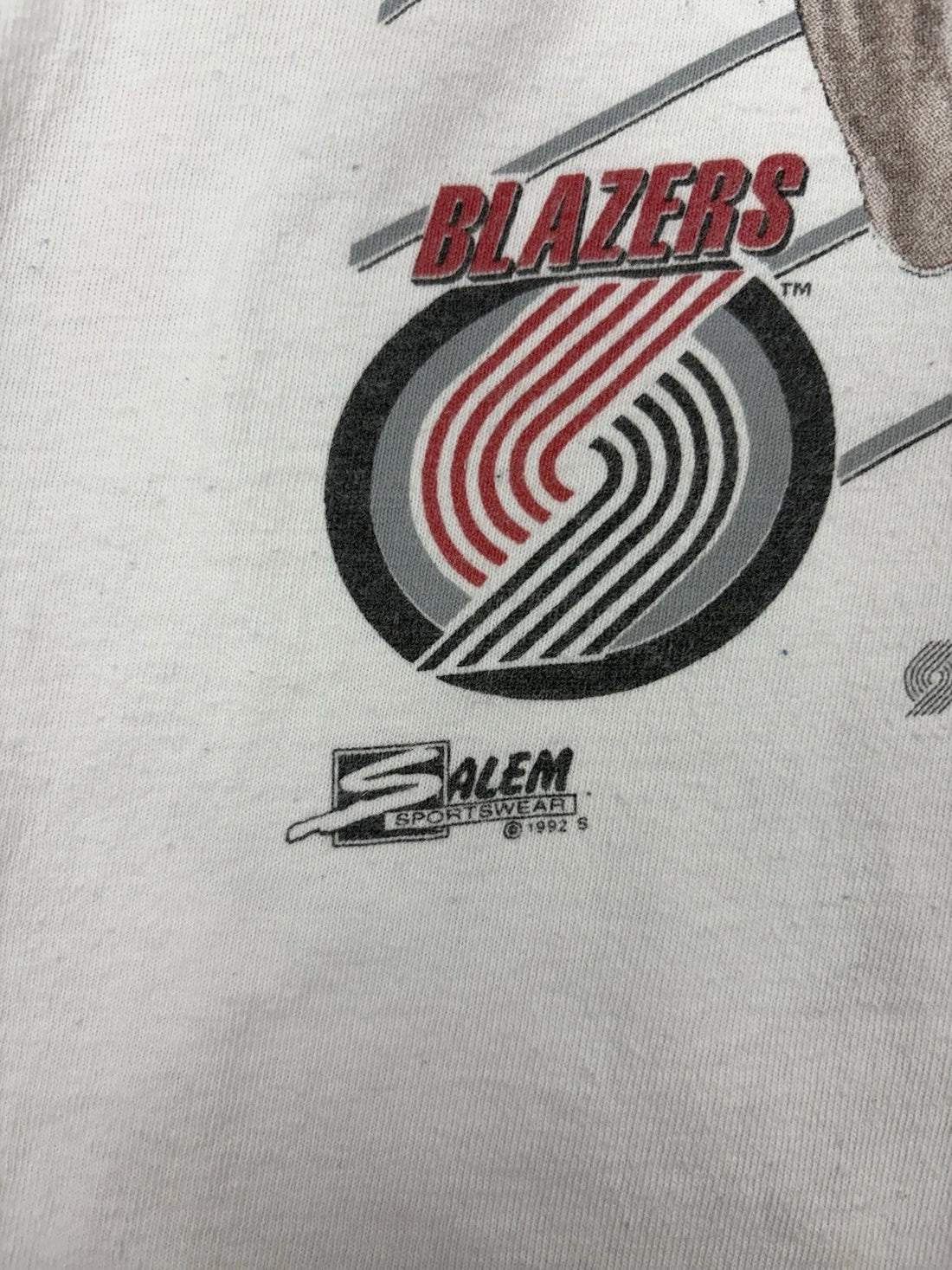 Vintage Bulls Blazers Finals Pippen Drexler Caricature T-Shirt XL 1992 90s NBA
