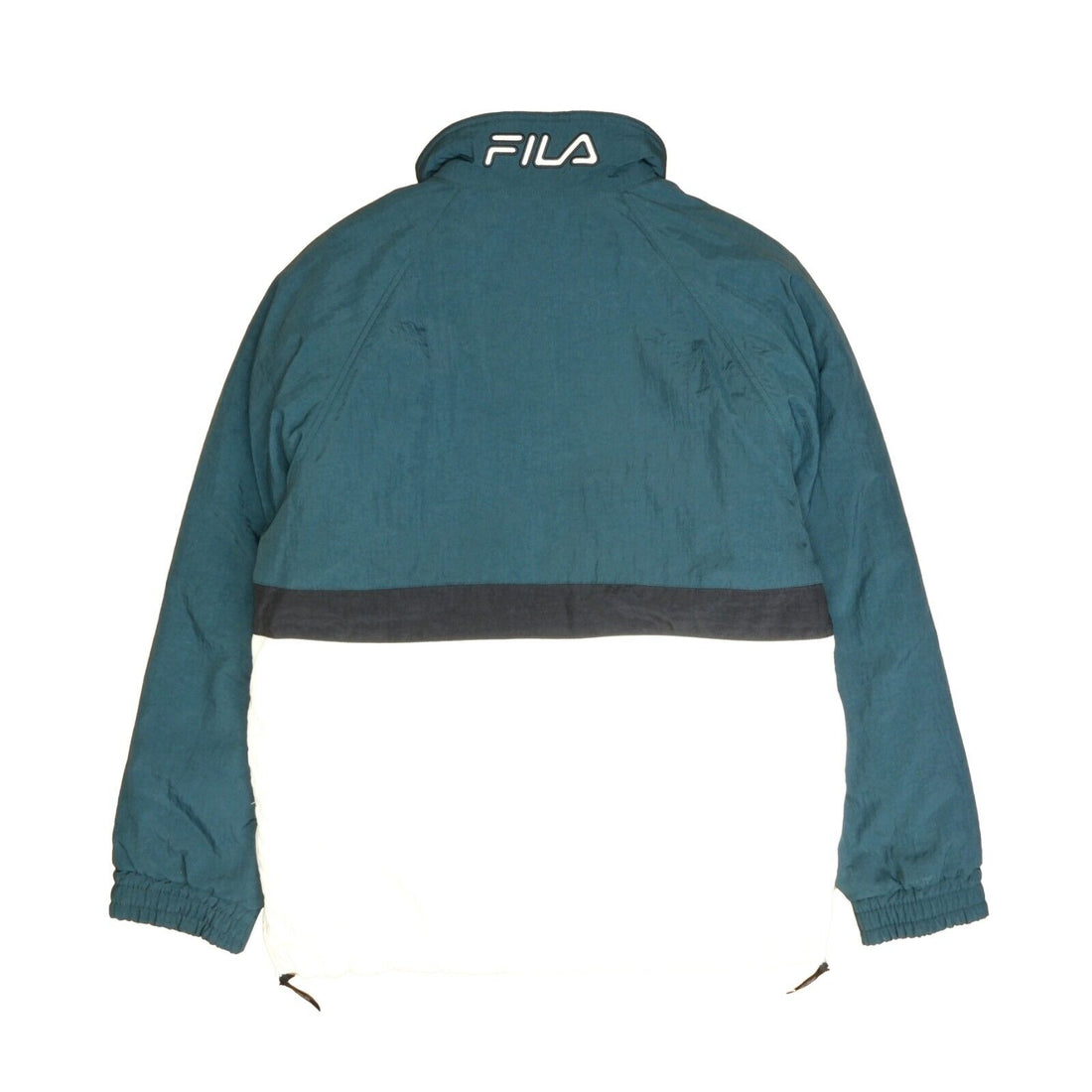 Vintage FILA Two Tone Puffer Jacket Size Large Green Insulated