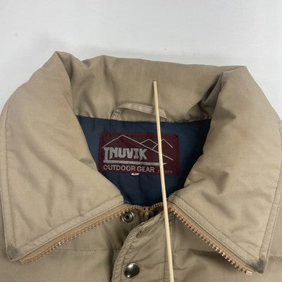 Vintage Inuvik Puffer Vest Jacket Size Large Tan Insulated