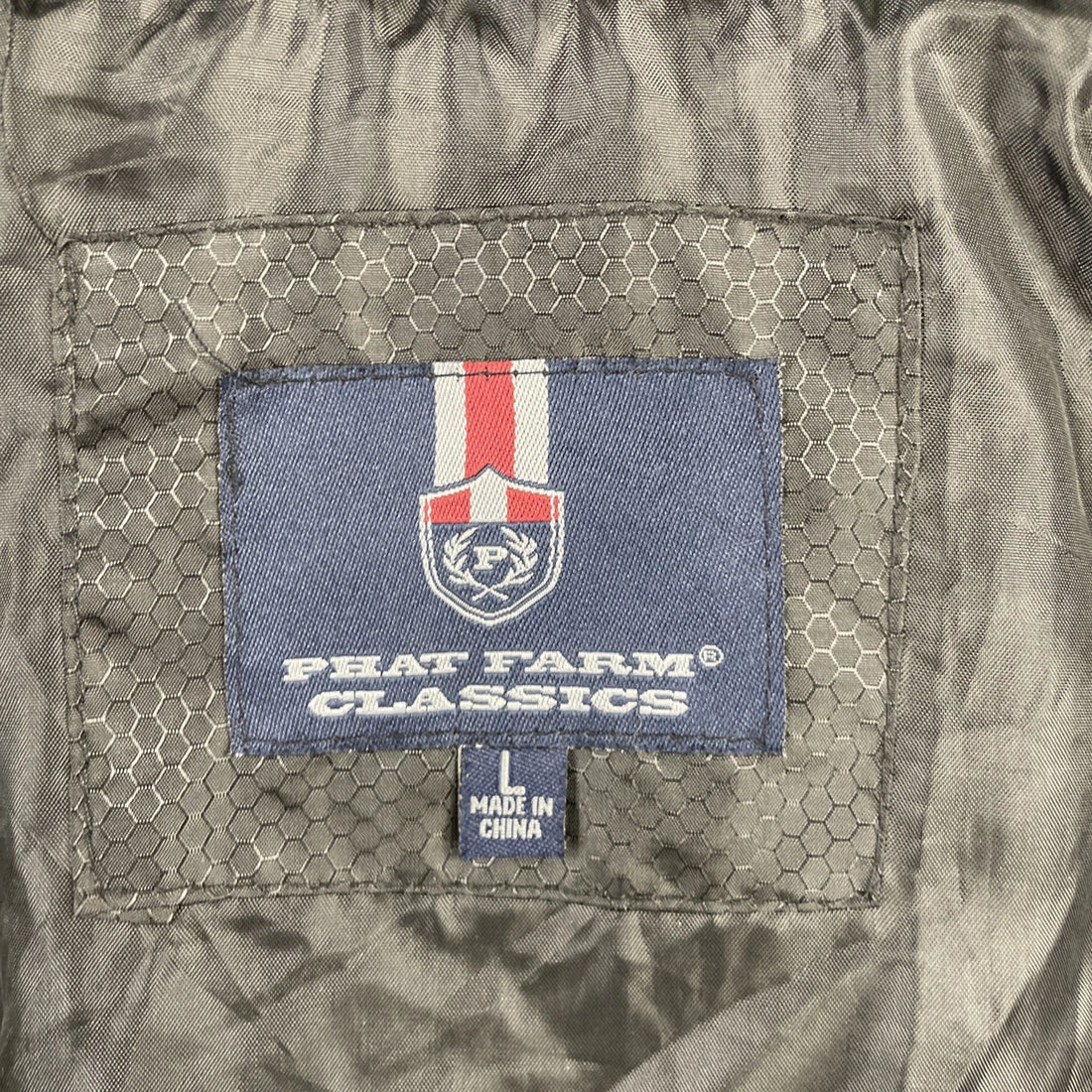 Vintage Phat Farm Classics Puffer Jacket Size Large Black Insulated Y2K