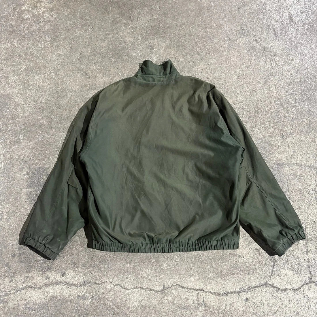 London Fog Bomber Jacket Size Large Green Fleece Lined