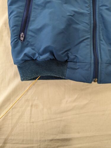 Vintage LL Bean Vest Jacket Size Medium Blue Fleece Lined