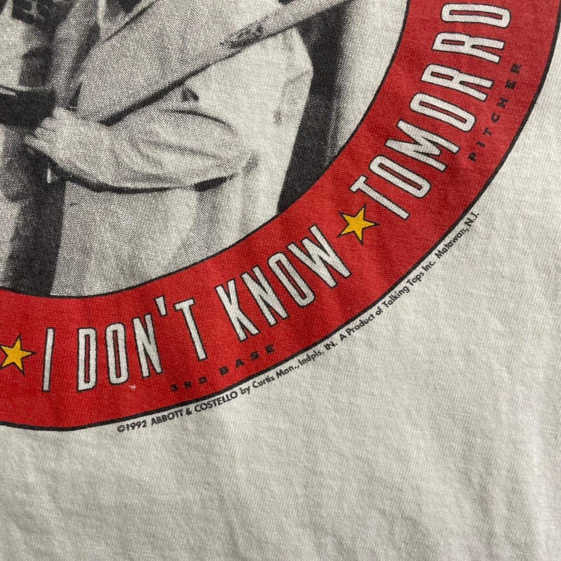 Vintage Abbott & Costello Who's On First T-Shirt Size XL 90s