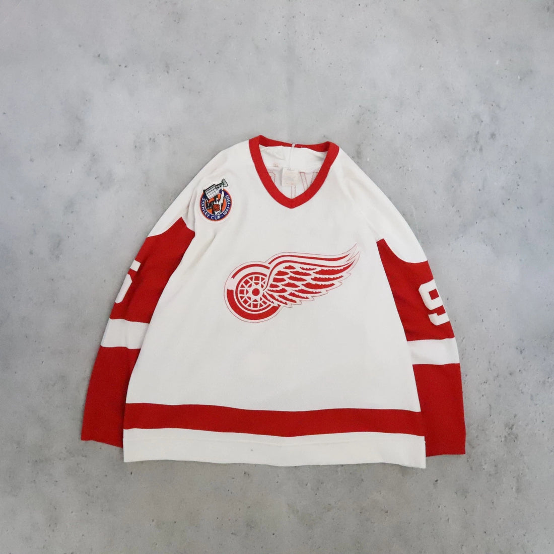 Vintage Detroit Red Wings Stanley Cup Patch Authentic Jersey Size 56 NHL