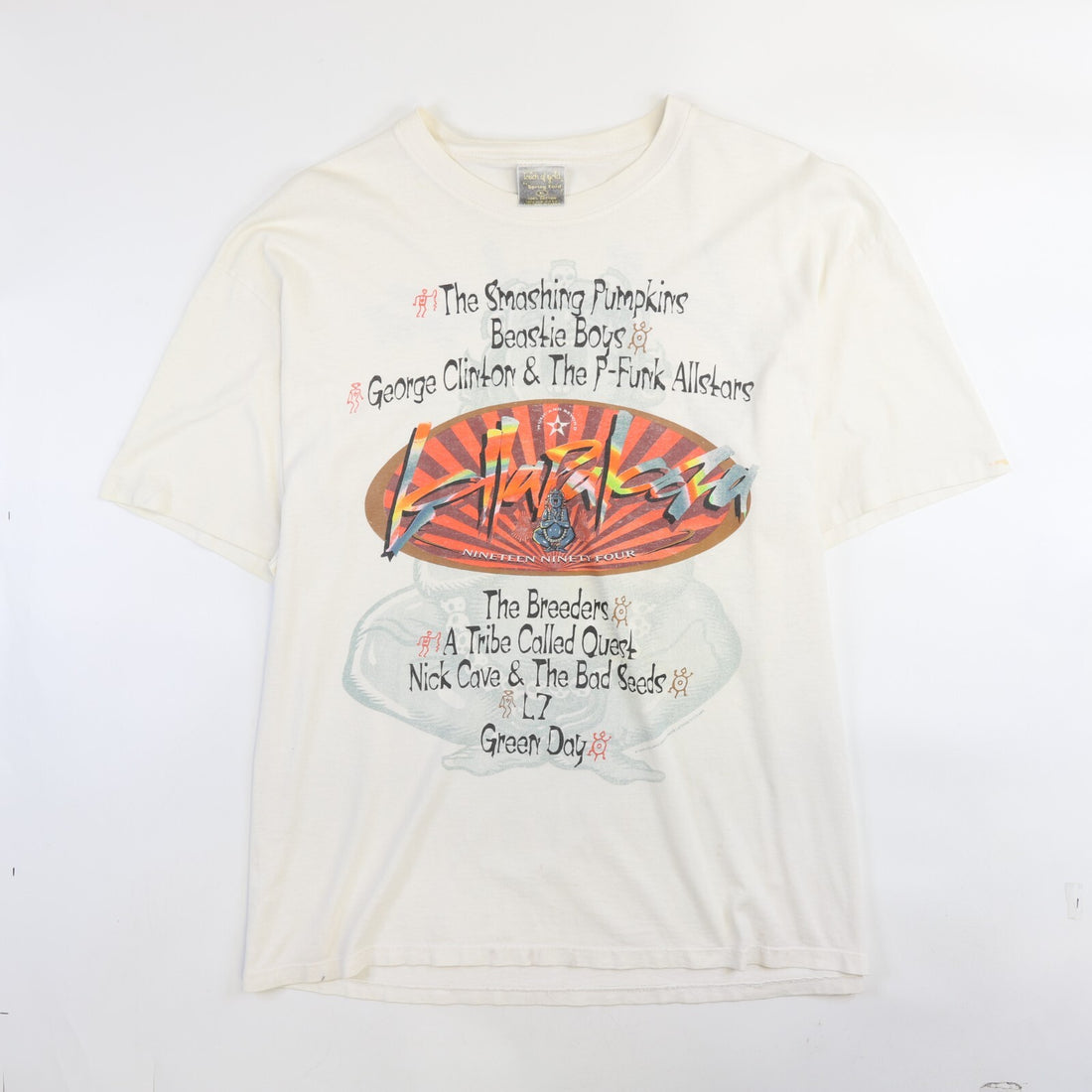 Vintage Lollapalooza T-Shirt Size XL Smashing Pumpkins Green Day 1994 90s