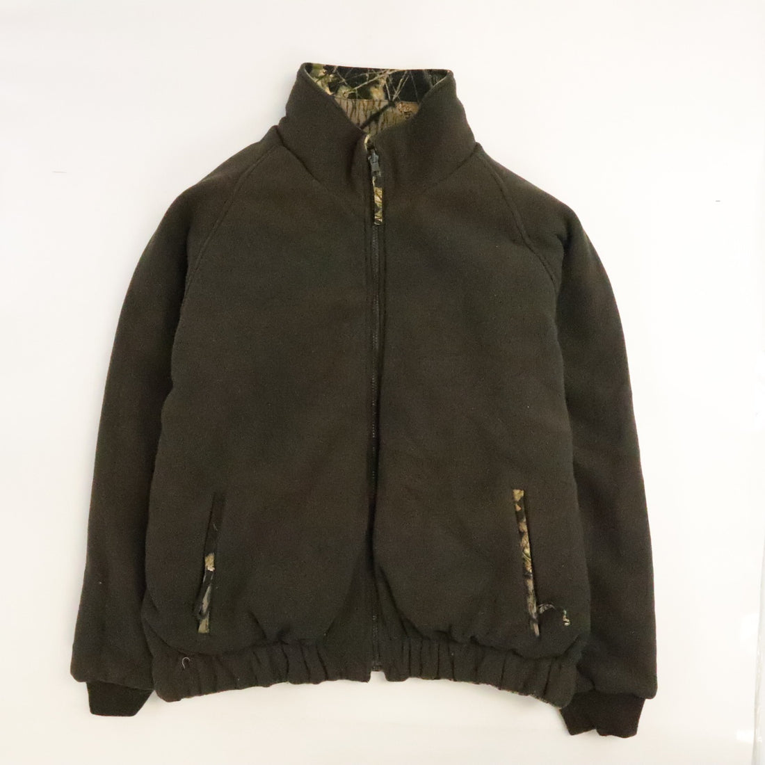 Vintage Pro Hunter Break-Up Camo Bomber Jacket Size Large Reversible