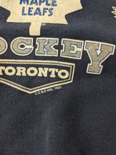Vintage Toronto Maple Leafs Sweatshirt Crewneck Size XL Blue 1993 90s NHL