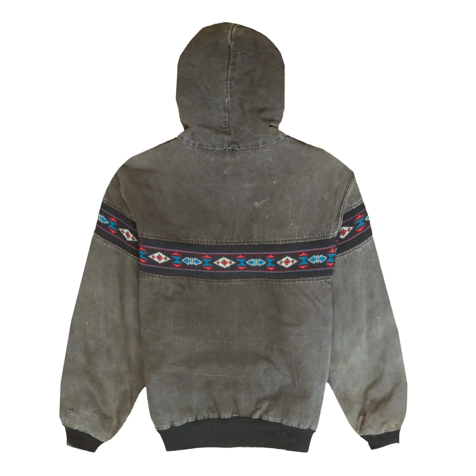 Vintage Carhartt Canvas Aztec Southwest Navajo Work Jacket Size XL