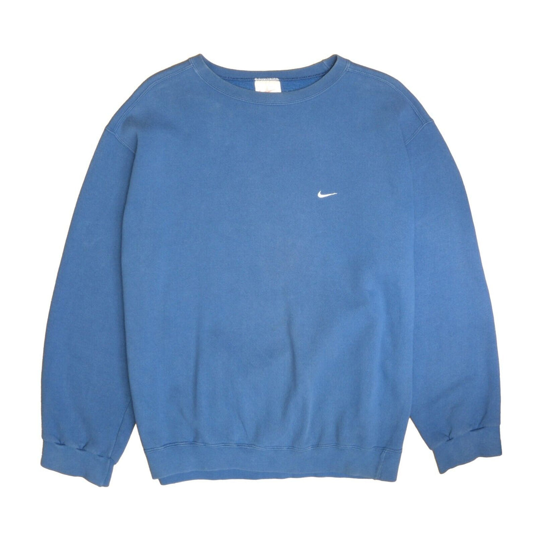 Vintage Nike Sweatshirt Crewneck Size Large Blue Embroidered Swoosh 90s