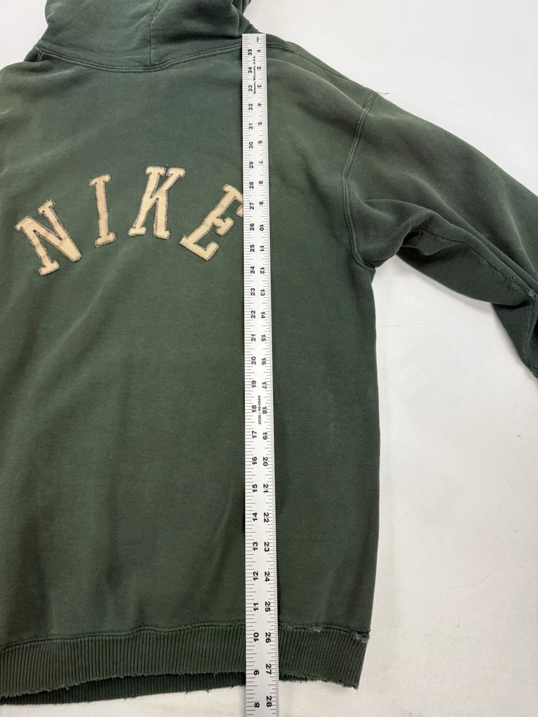 Vintage Nike Sweatshirt Hoodie Size Large Green Distressed 90s