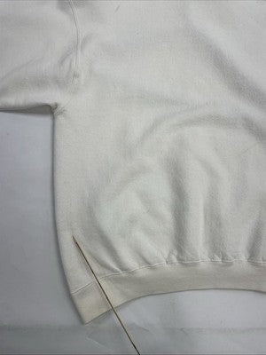 Vintage Nike Middle Swoosh Sweatshirt Hoodie Size Small White 90s