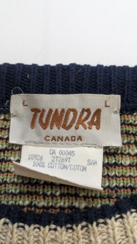 Vintage Tundra Abstract Crewneck Sweater Size Large