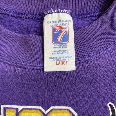 Vintage Minnesota Vikings Sweatshirt Crewneck Size Large 1998 90s NFL