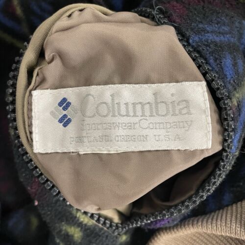 Vintage Columbia Aztec Fleece Vest Jacket Size XL Reversible