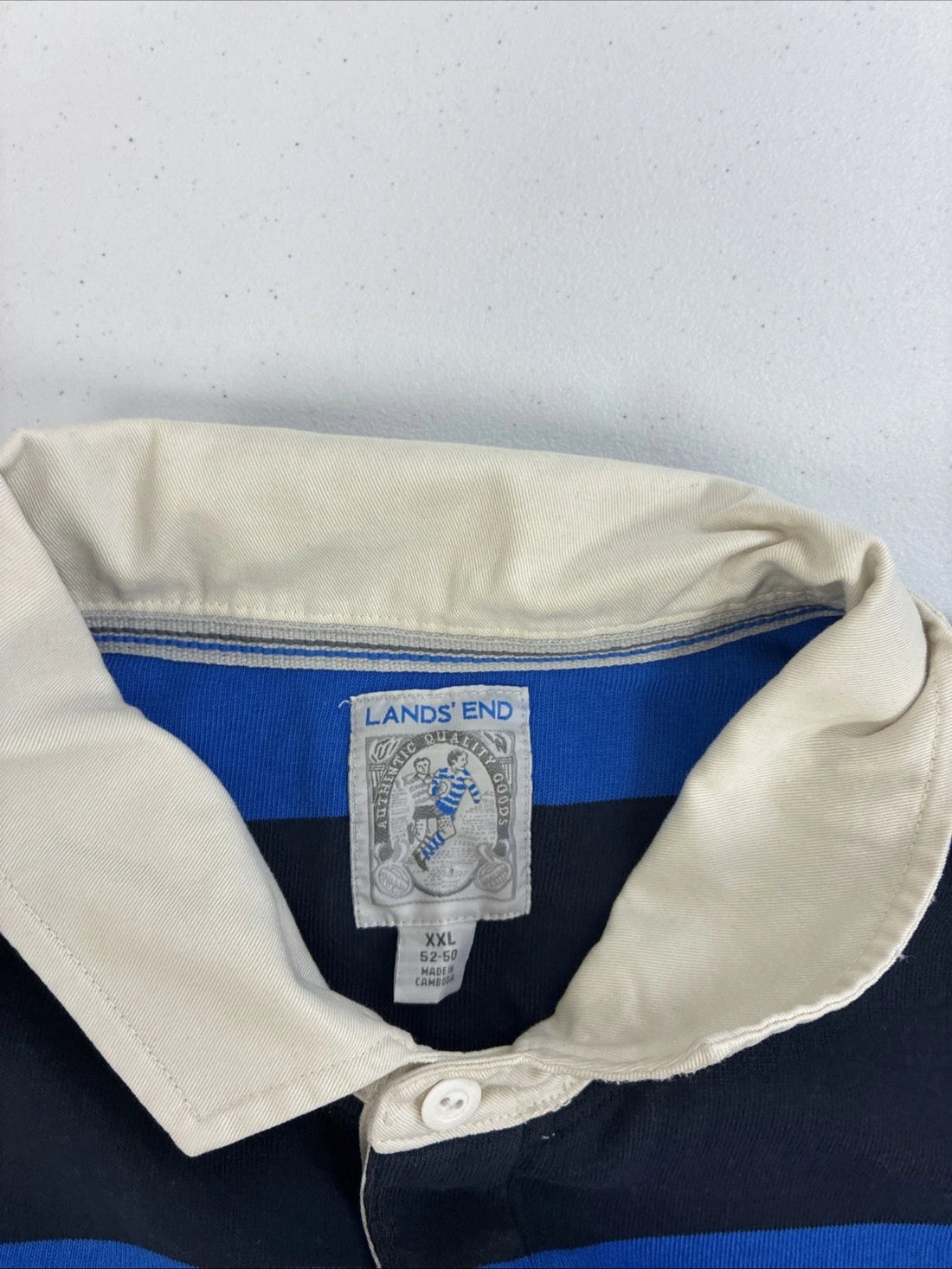 Vintage Lands End Rugby Shirt Size 2XL
