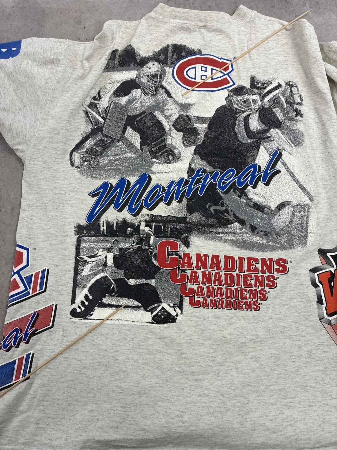 Montreal Canadiens Bulletin Athletic T-Shirt Size XL Vintage 90s NHL