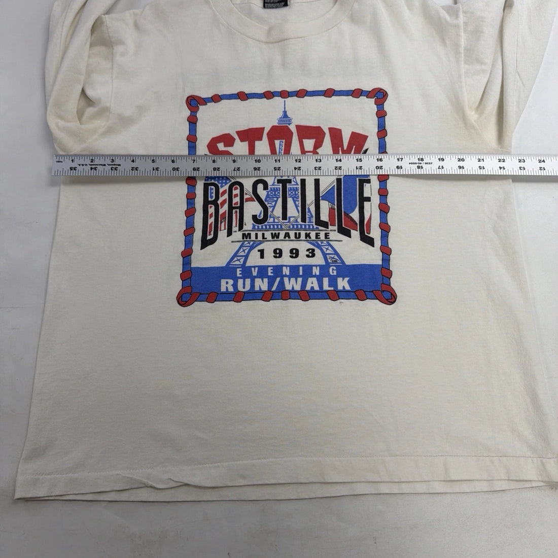 Vintage Storm The Bastille Milwaukee Walk/Run Long Sleeve T-Shirt XL 1993 90s