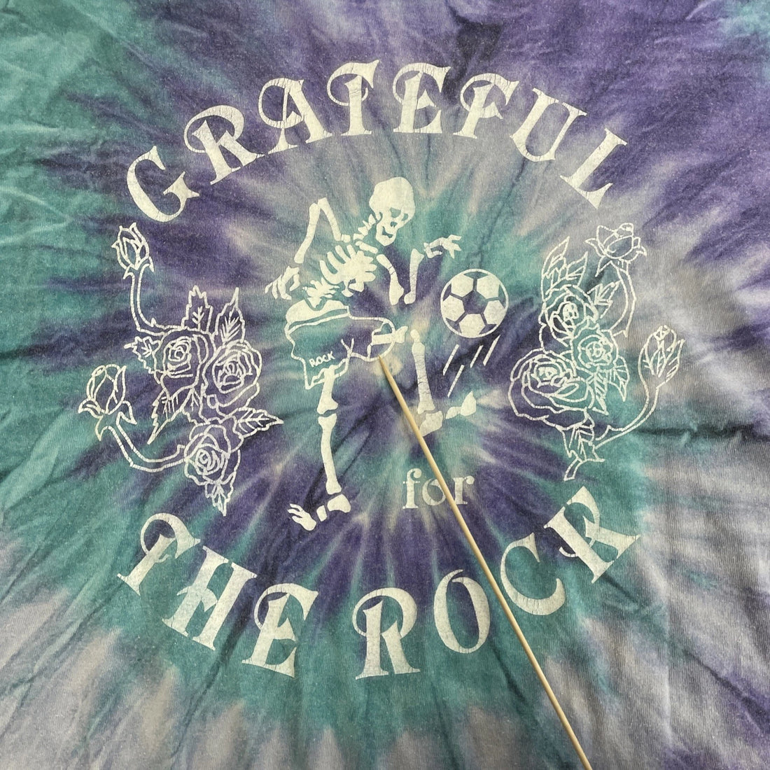 Vintage Grateful Dead Grateful For The Rock CR Soccer Tie Dye T-Shirt 2XL 90s