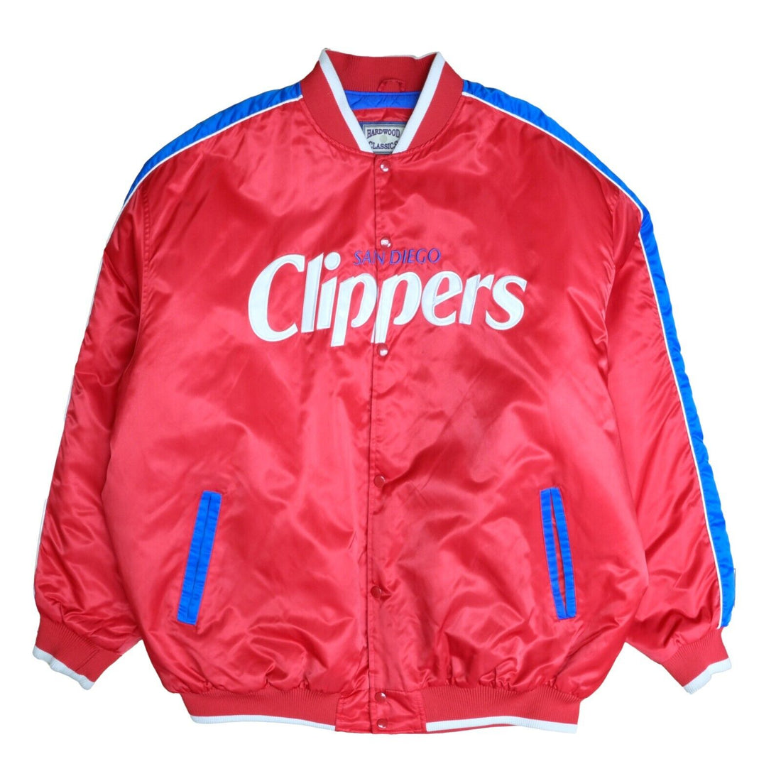 San Diego Clippers Satin Bomber Jacket Size 2XL Hardwood Classics NBA