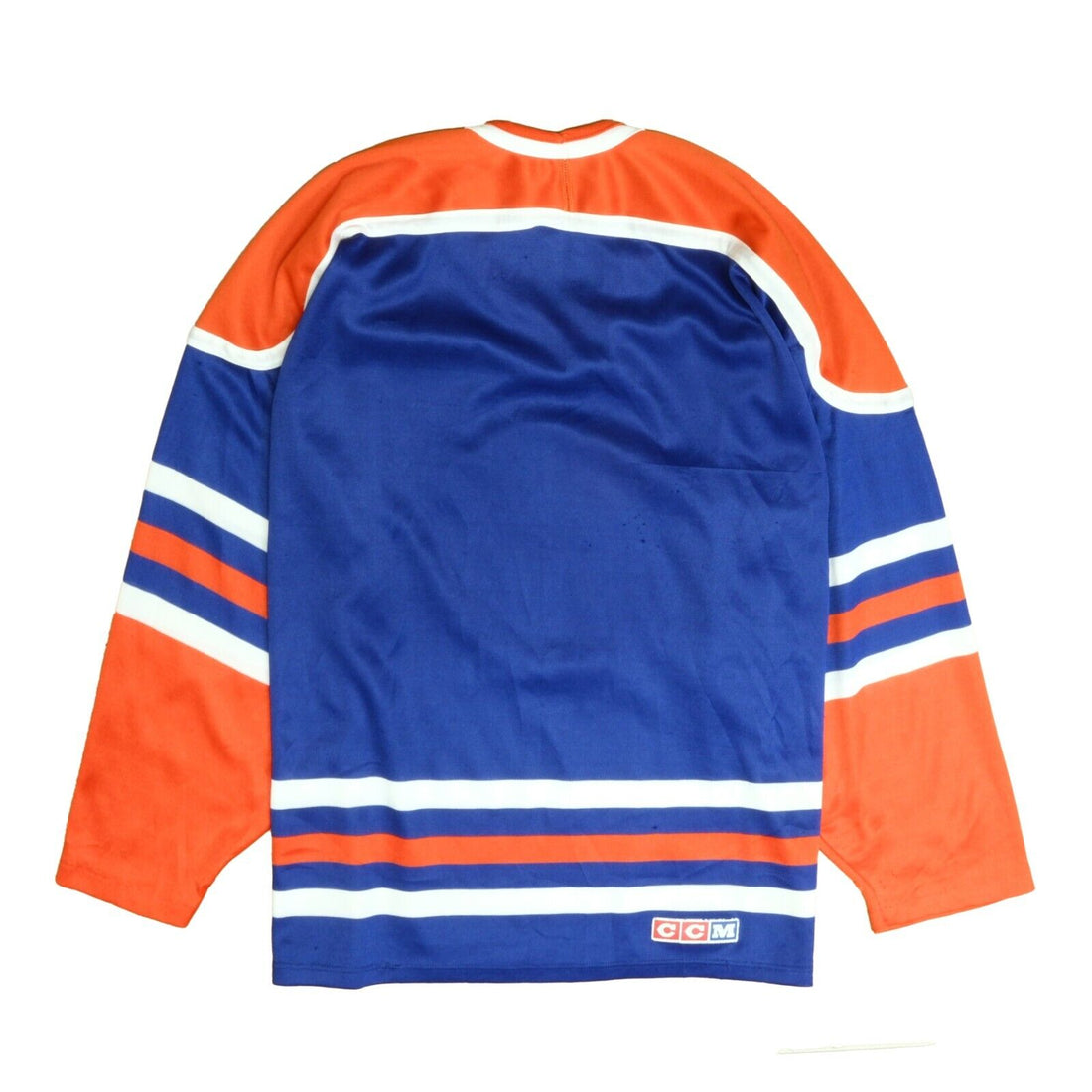 Vintage Edmonton Oilers CCM Maska Jersey Size XL Blue 90s NHL